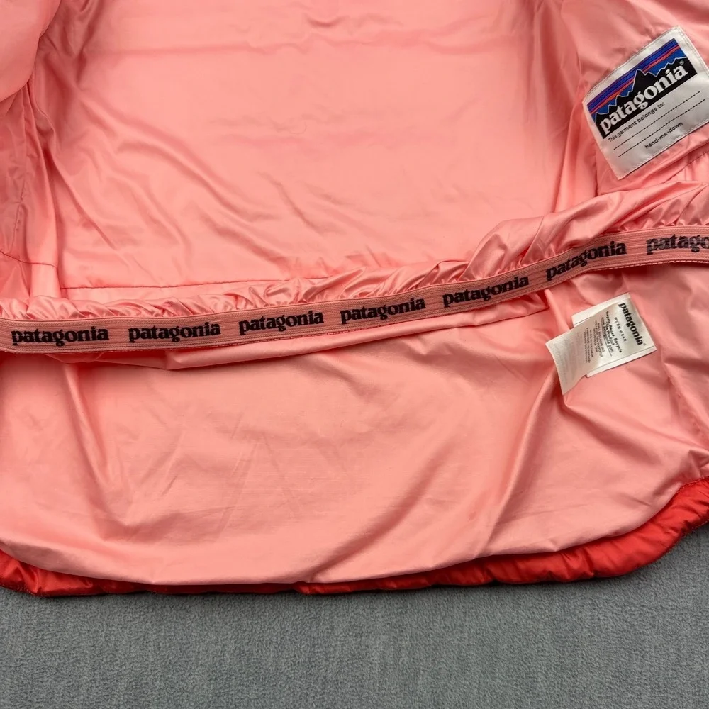 Patagonia Jacket Girls Large Orange Pine Grove Insulated Puffer Ski Quilt Hooded